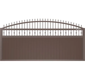 Откатные автоматические ворота Дорхан SLG-A Premium Classic арочные с пиками, 4700х2600